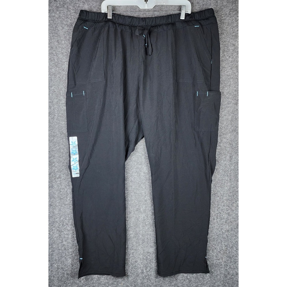 Scrubstar Performance Scrub Pants Mens 3XL Black 4-Way Stretch WM01B072 NEW
